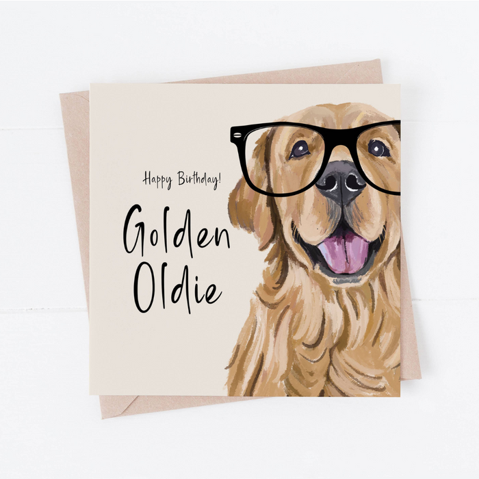 Golden Oldie Birthday Dog Greeting Card