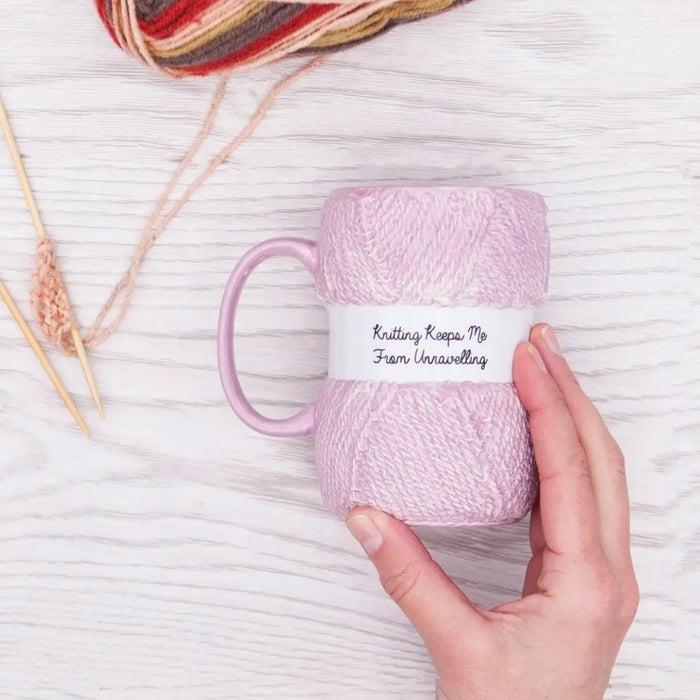 Keeps Me from Unravelling Yarn Knitting Mug