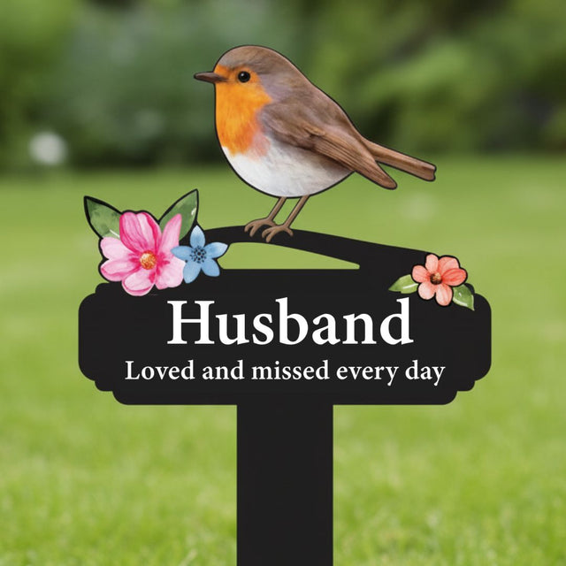 'Husband' Large Robin Pot Stake