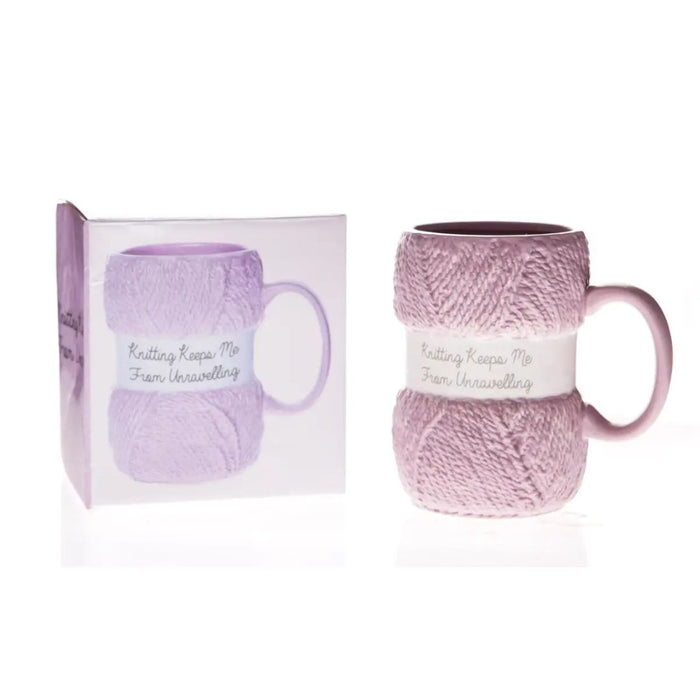 Keeps Me from Unravelling Yarn Knitting Mug