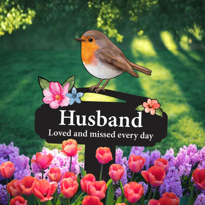 'Husband' Large Robin Pot Stake