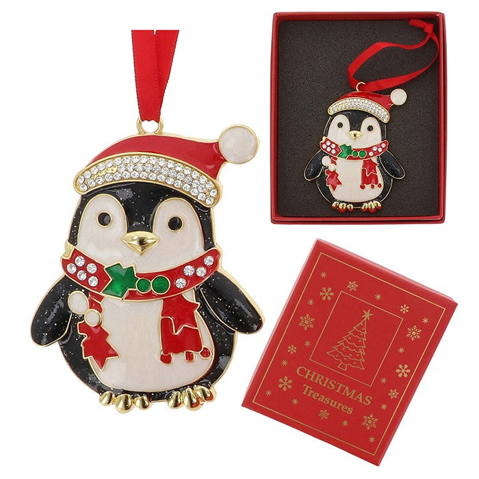 Gift boxed Xmas Treasures Festive Penguin