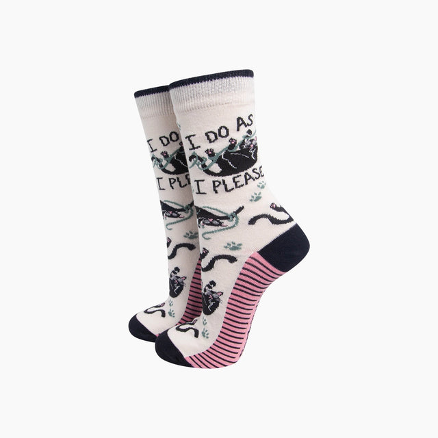 I Do As I Please Combed Cotton Socks (Cat)