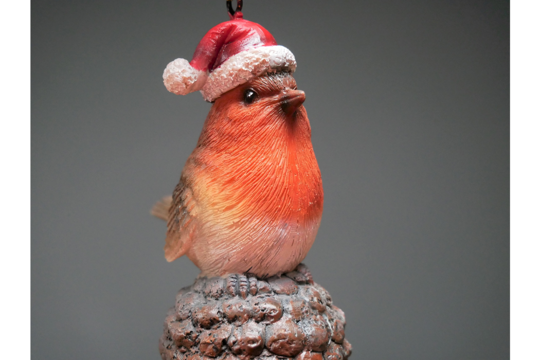 Large Robin On Acorn Tree Decoration