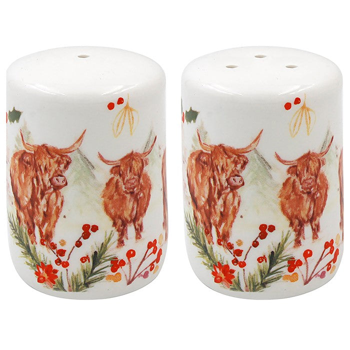 Jennifer Rose Highland Cow Salt & Pepper Shakers