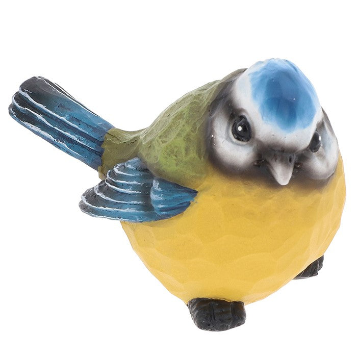 Small Carved Look Blue Tit Ornament