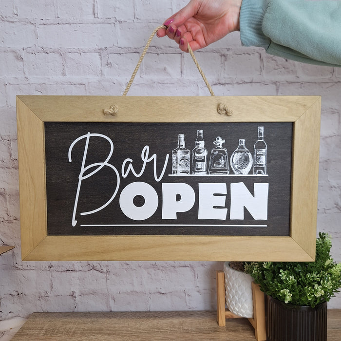 'Bar Open' Outdoor Framed Print