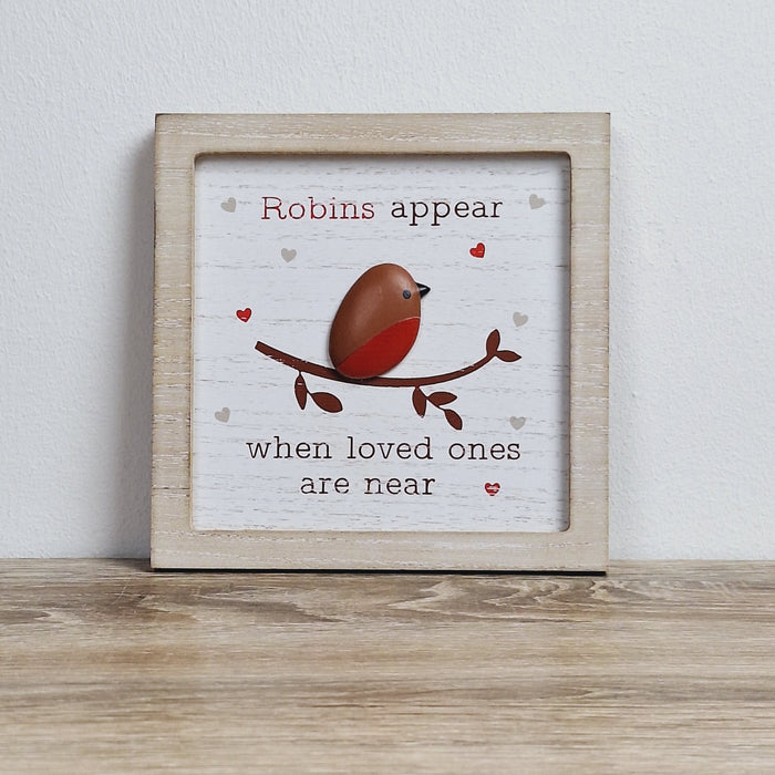 Robins Appear Square Wall Plaque