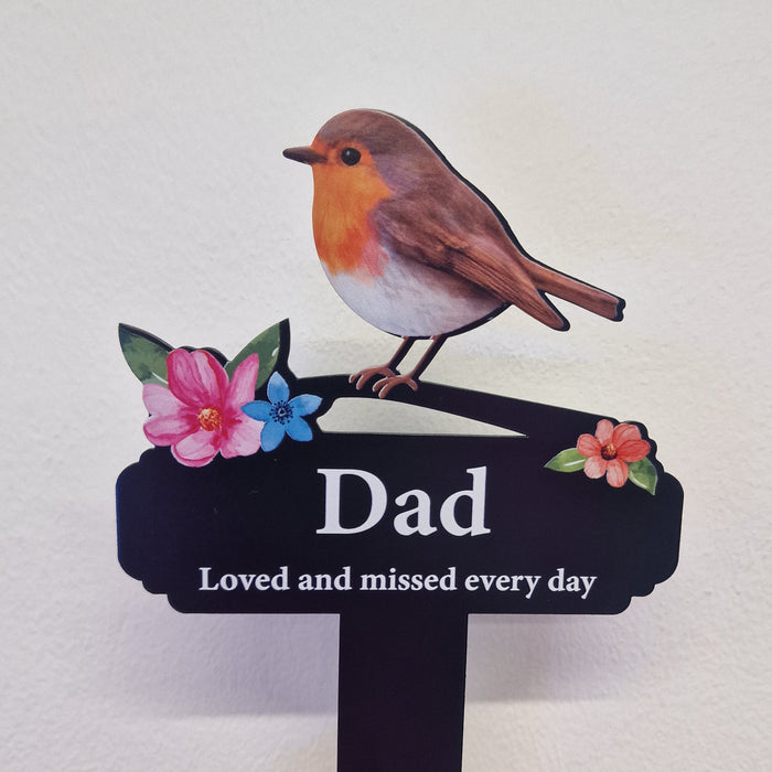 IMPERFECT - 'Dad' Large Robin Pot Stake