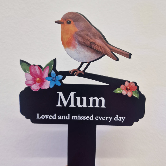 IMPERFECT - 'Mum' Large Robin Pot Stake