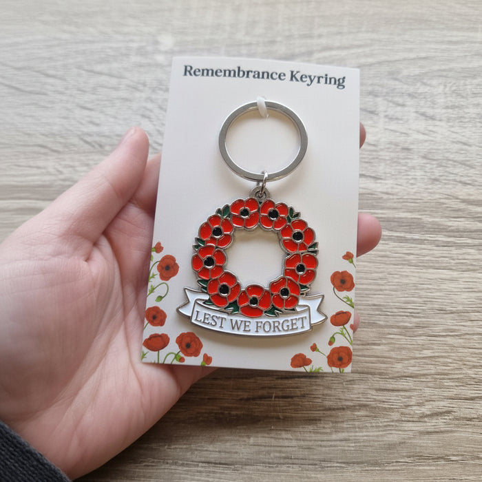 Poppy Wreath Keyring