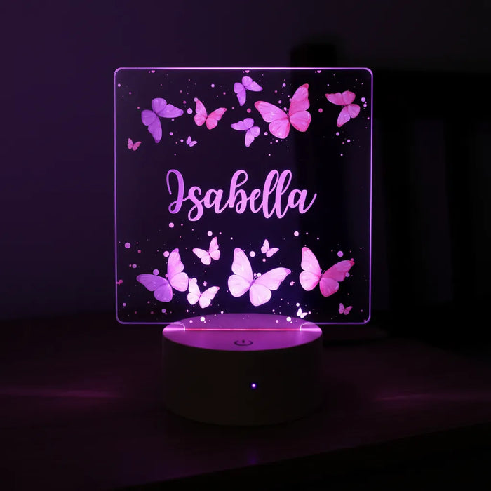 Girls' LED Night Lights (3 Personalised Designs to Choose From)