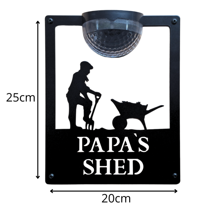 Papa's Shed Solar Powered Light