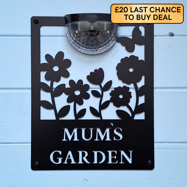 Mum's Garden Sign with Solar Powered Light