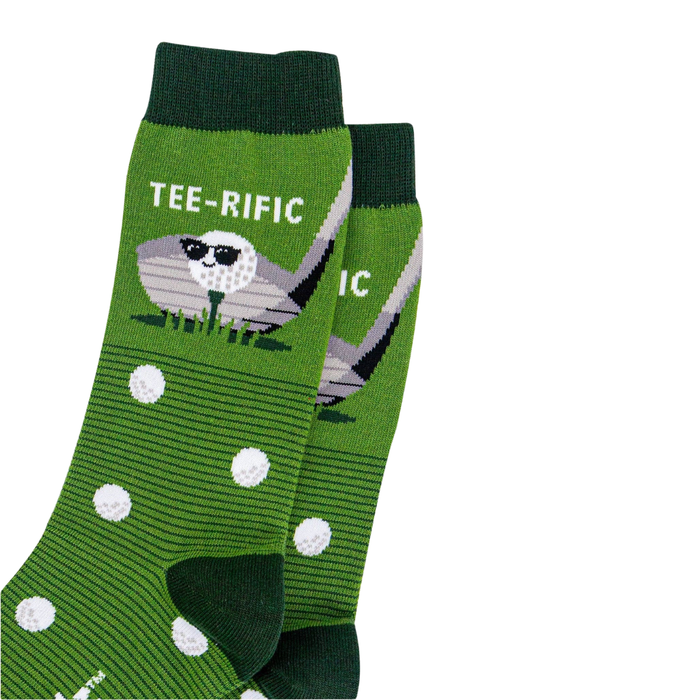 Men’s Green Teerific Golf Combed Cotton Crew Socks