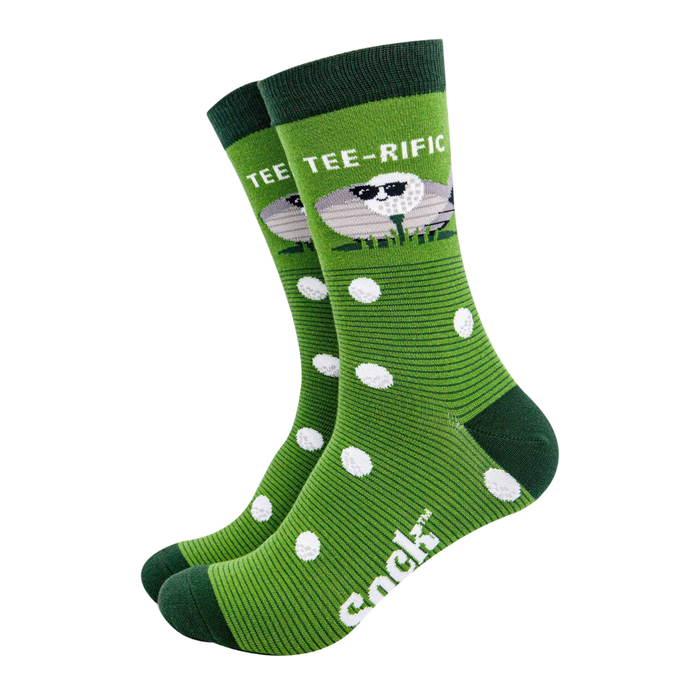 Men’s Green Teerific Golf Combed Cotton Crew Socks