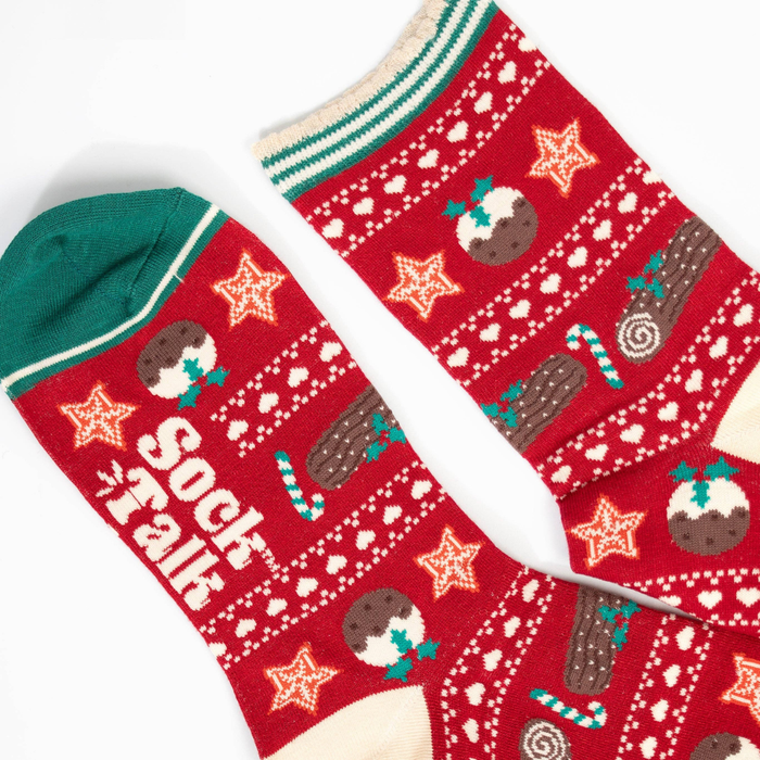 Women's Christmas Pudding Bamboo Socks