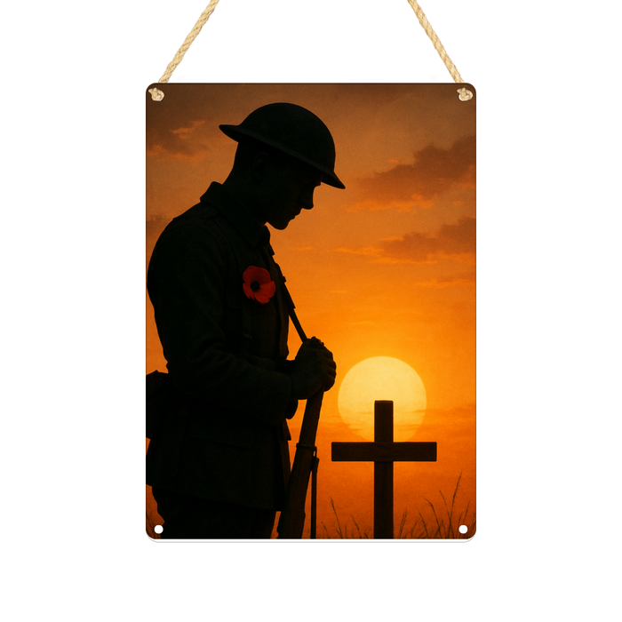 Remembrance Soldier 25cm Sign