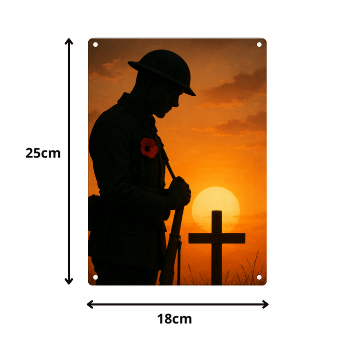 Remembrance Soldier 25cm Sign