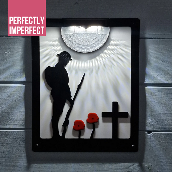IMPERFECT- Remembrance Solar Light Wall Plaque (Right Facing)