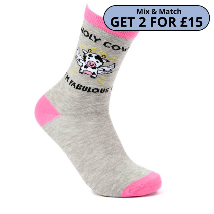 Ladies Holy Cow Socks