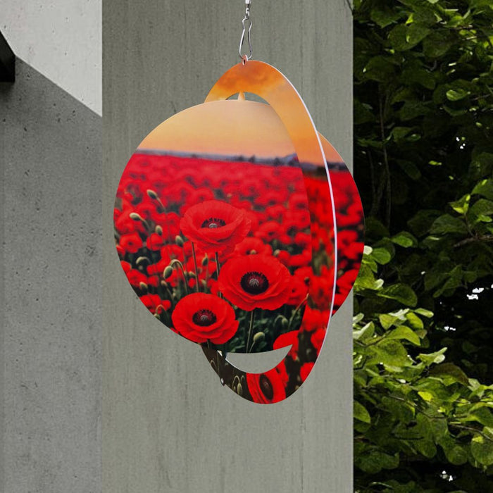 Poppy Hanging Silhouette Orbit Spinner (Spins at Fixed 90°)