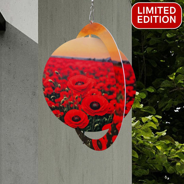 Poppy Hanging Silhouette Orbit Spinner (Spins at Fixed 90°)