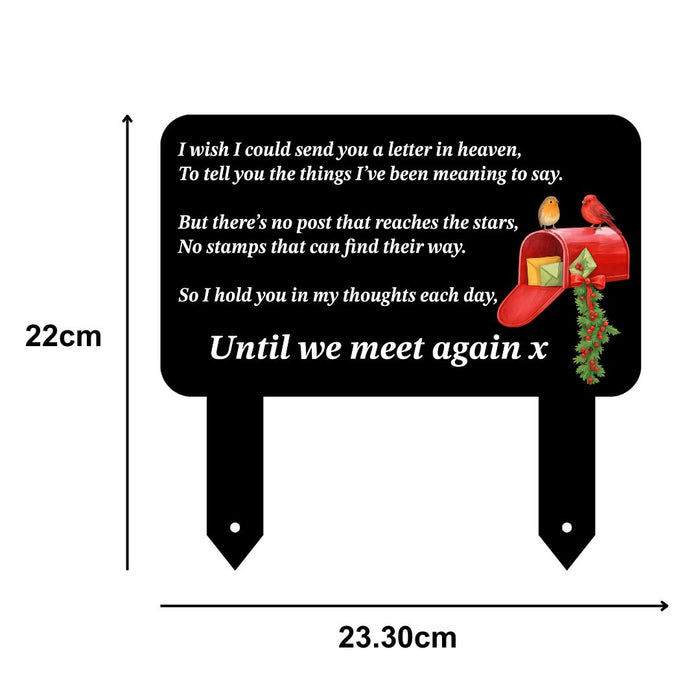 'Until We Meet Again' Robin Large Stake