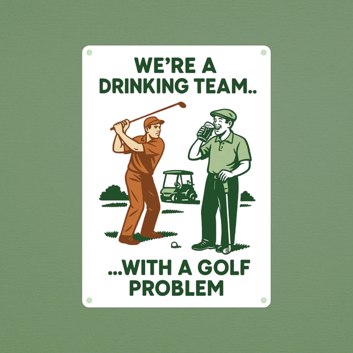 Golf Problem Metal Sign 25cm