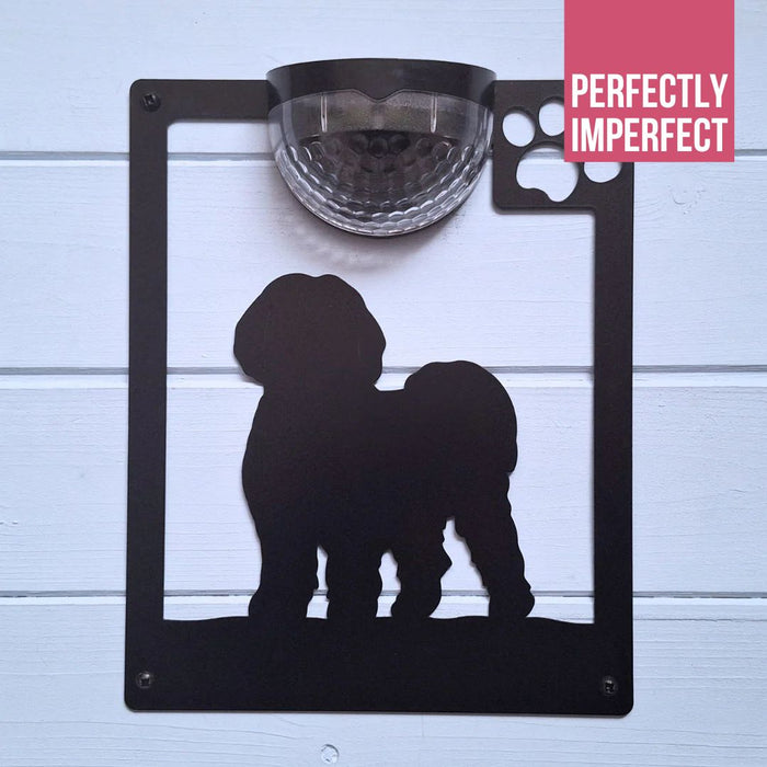 IMPERFECT - Shih Tzu Dog Solar Light Wall Plaque