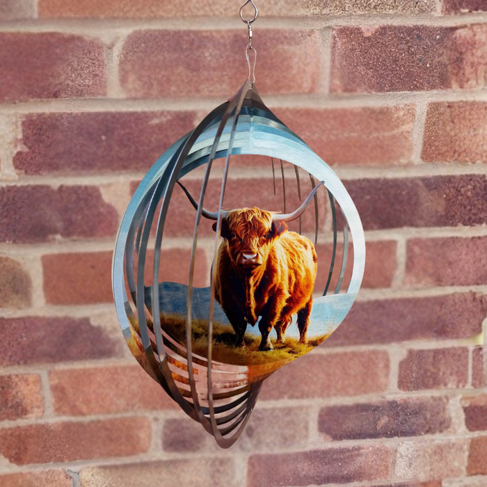 Highland Cow Wind Spinner (Small or Large)