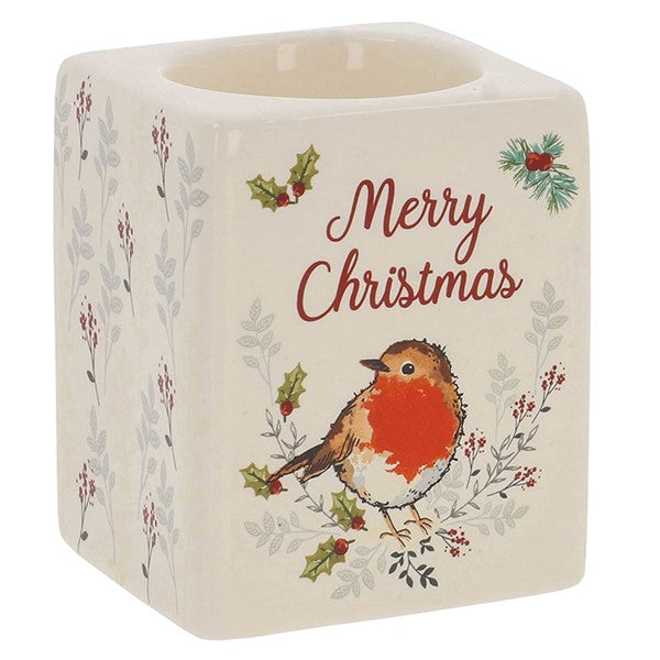 Winter Robin Christmas Tealight Holder