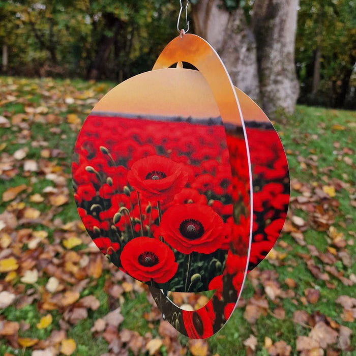 Poppy Hanging Silhouette Orbit Spinner (Spins at Fixed 90°)
