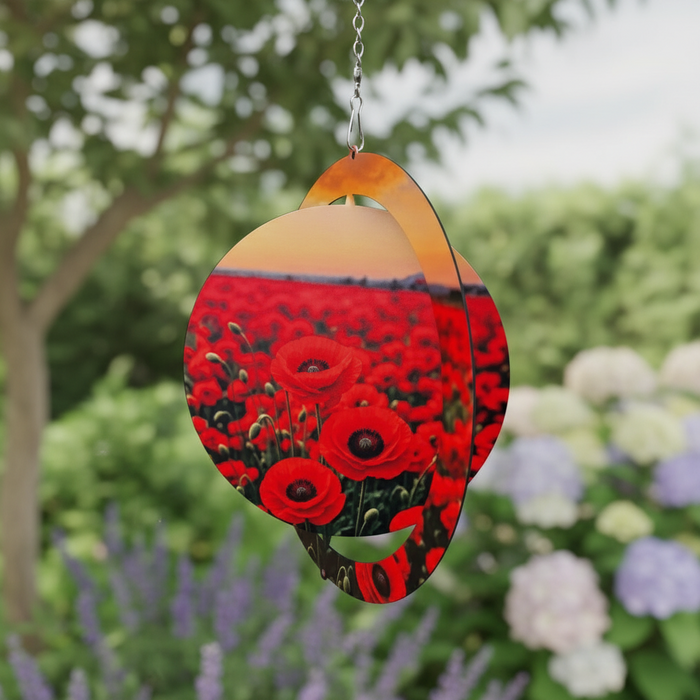 Poppy Hanging Silhouette Orbit Spinner (Spins at Fixed 90°)