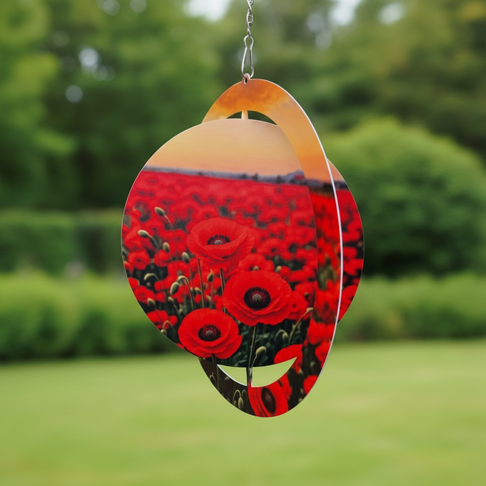 Poppy Hanging Silhouette Orbit Spinner (Spins at Fixed 90°)