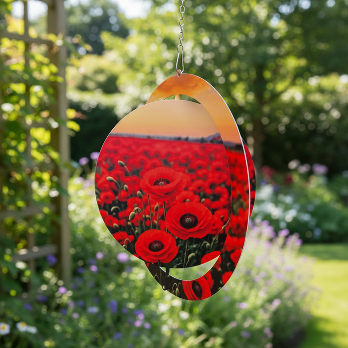 Poppy Hanging Silhouette Orbit Spinner (Spins at Fixed 90°)