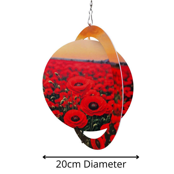 Poppy Hanging Silhouette Orbit Spinner (Spins at Fixed 90°)