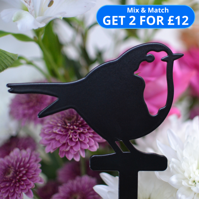 Metal Robin Plant Pot Stake