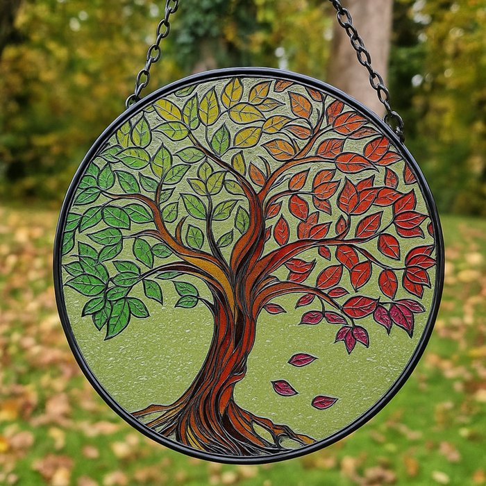 Stained Glass Tree of Life Suncatcher