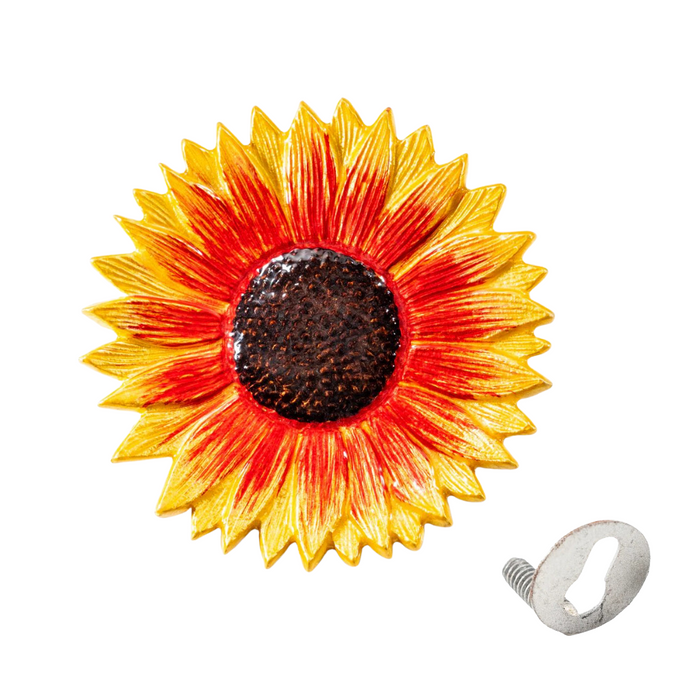 Gold & Red Sunflower Wall Art