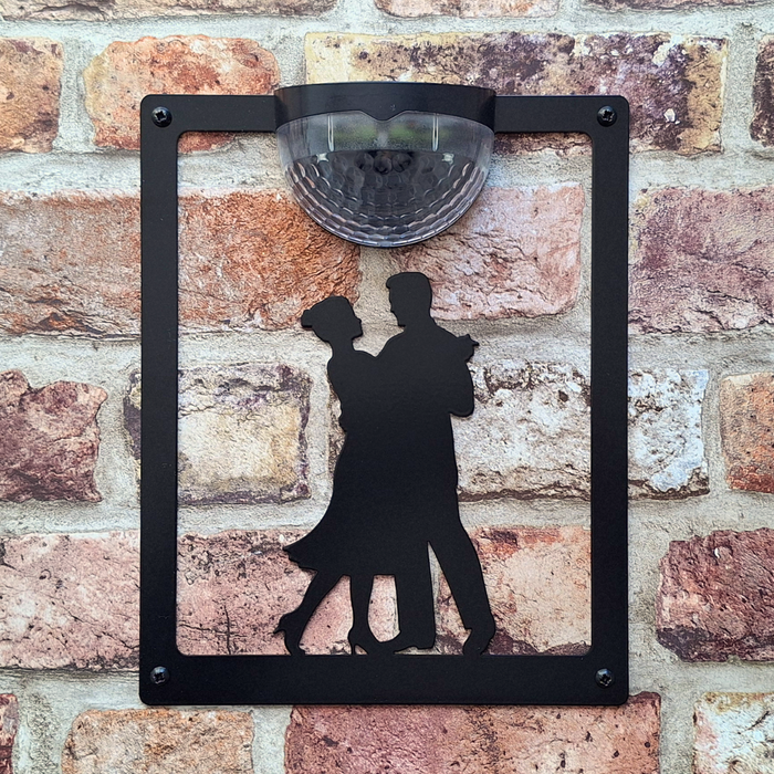 Couple Dancing Solar Light Wall Plaque