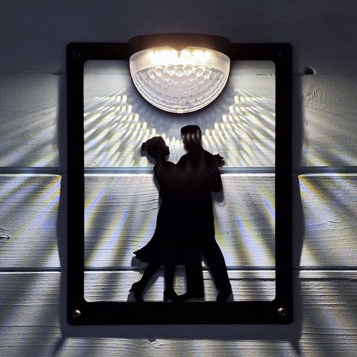 Couple Dancing Solar Light Wall Plaque