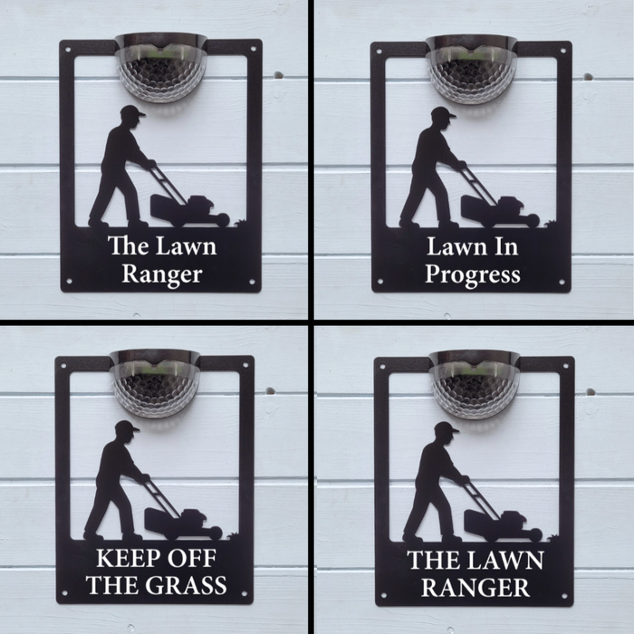 'Create Your Own' Lawnmower Solar Light Wall Plaque (You Can Personalise Me!)