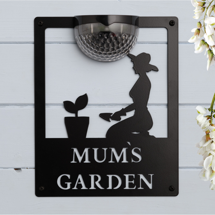Mum's Garden Sign with Solar Powered Light
