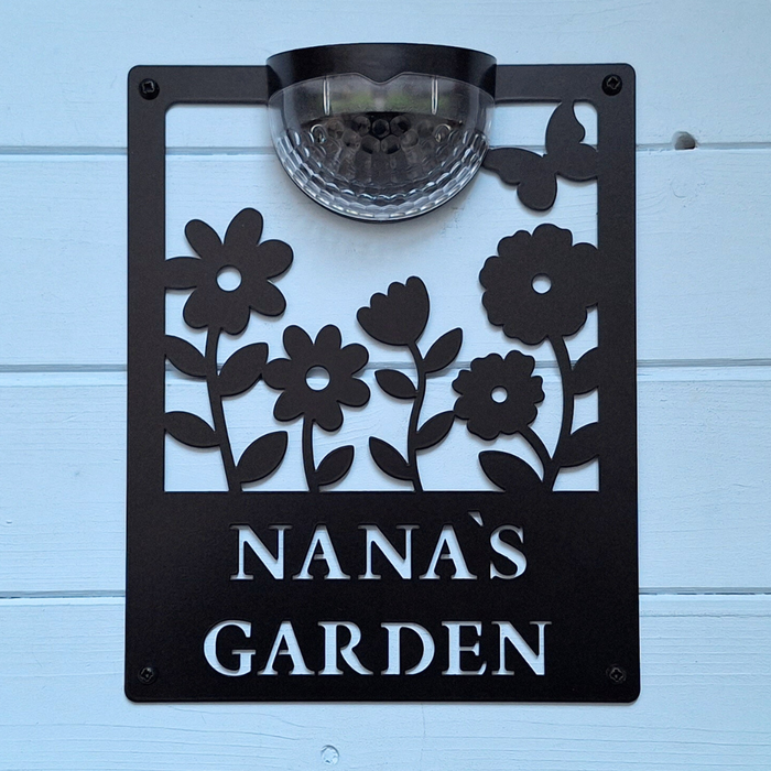 Nana's Garden Sign with Solar Powered Light