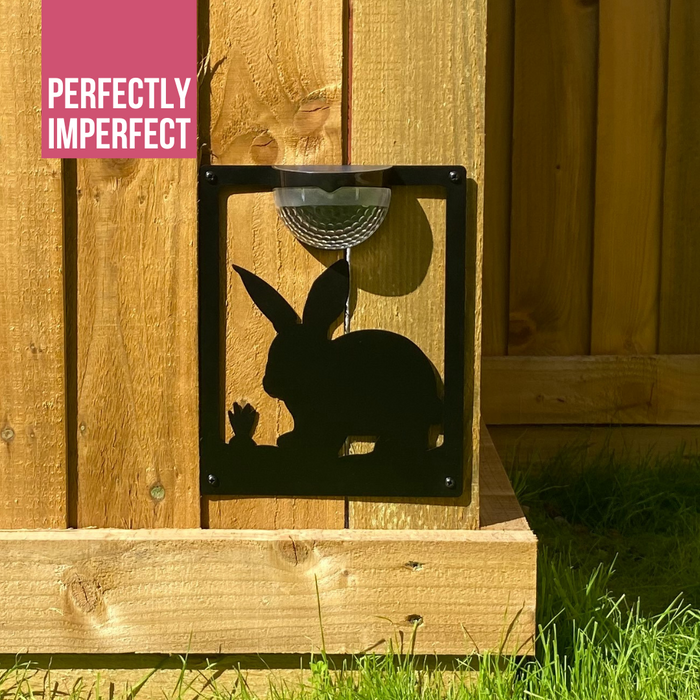 IMPERFECT- Rabbit Solar Light Wall Plaque