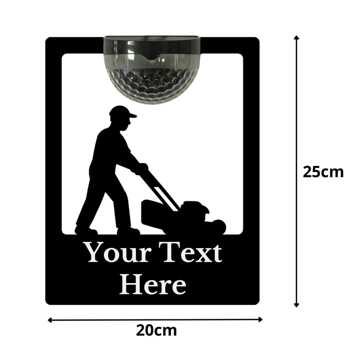'Create Your Own' Lawnmower Solar Light Wall Plaque (You Can Personalise Me!)