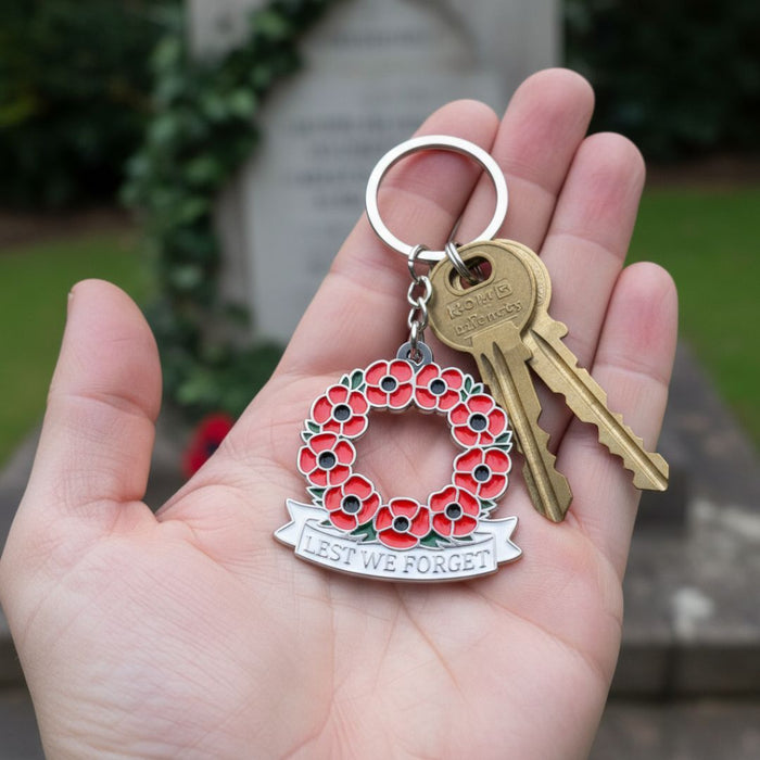 Poppy Wreath Keyring