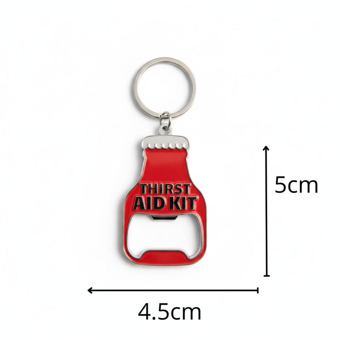 Thirst Aid Kit Beer BOTTLE OPENER Keyring