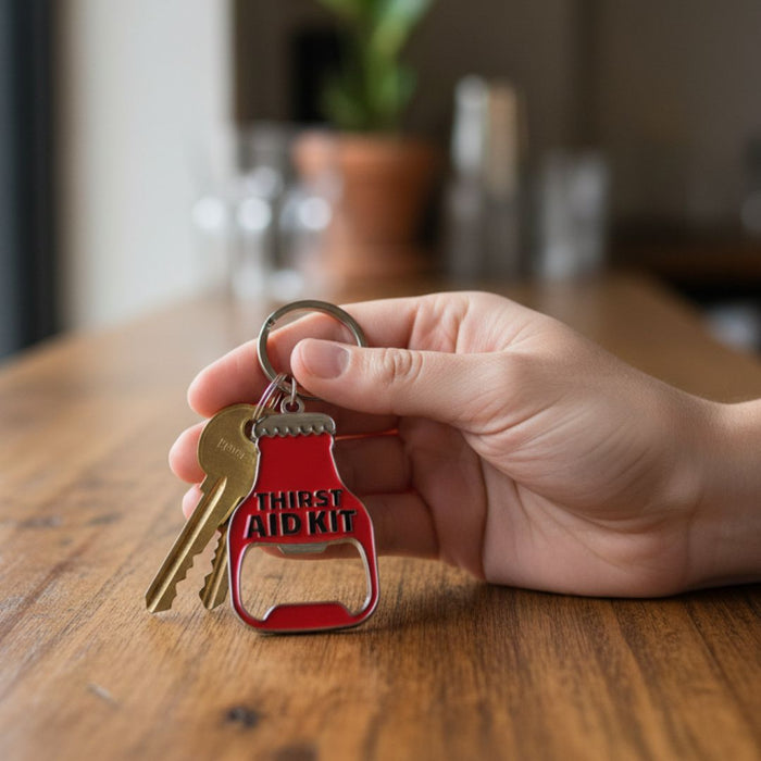 Thirst Aid Kit Beer BOTTLE OPENER Keyring